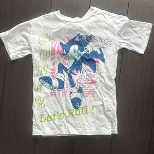Kids White and Blue Sonic Graphic Tee